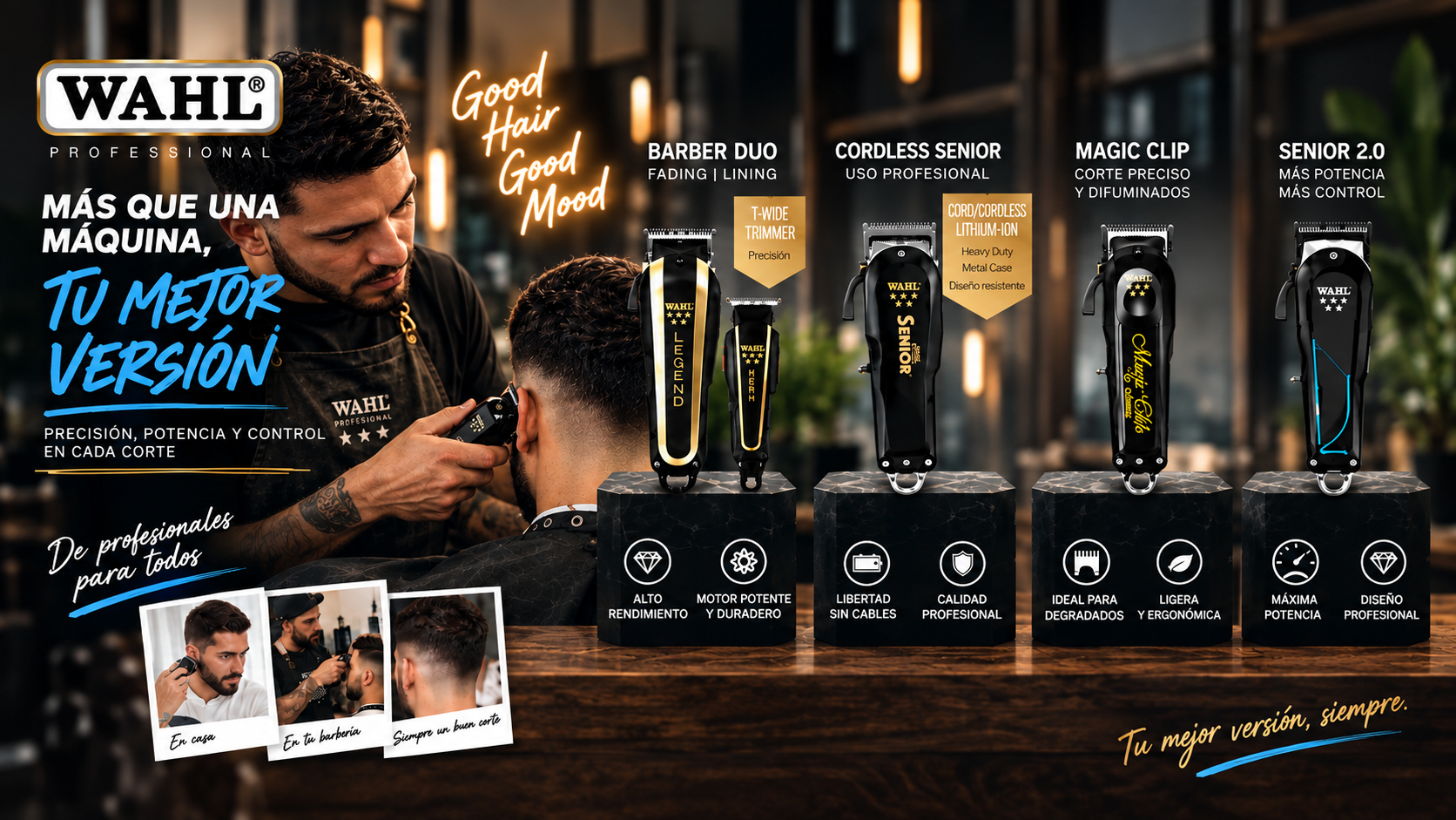 ¿Qué máquina Wahl elegir? Guía para encontrar la ideal para tus cortes de cabello