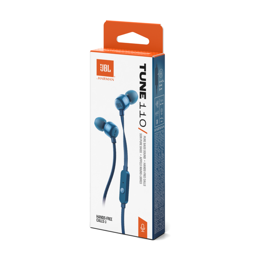 Jbl Audifonos tune 110 azul con microfono t110