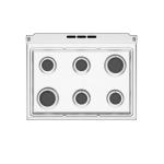 ESTUFA MABE A GAS DE 30" CON 6 QUEMADORES EM7651BFIN0