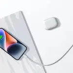 CABLE ANKER TRENZADO TIPO USB-C A LIGHTNING 6FT DE CARGA RÁPIDA BLANCO A81B6H21