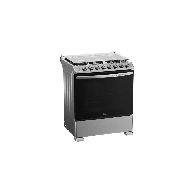 ESTUFA A GAS MIDEA 30" CON HORNO Y 6 QUEMADORES MGS30FS1LIFSSST