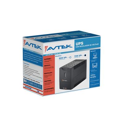 UNIDAD UPS AVTEK 700VA/350W REGULADOR DE VOLTAJE Y SUPRESOR UPSBK700