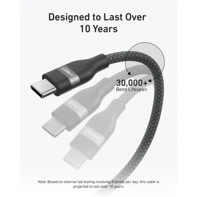 CABLE ANKER USB-C 3FT 240W NEGRO A82E2H11