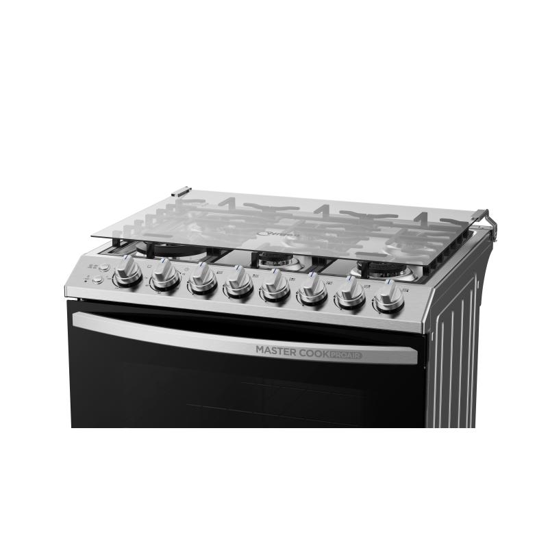 ESTUFA A GAS MIDEA 30" CON HORNO Y 6 QUEMADORES MGS30FS1LIFSSST