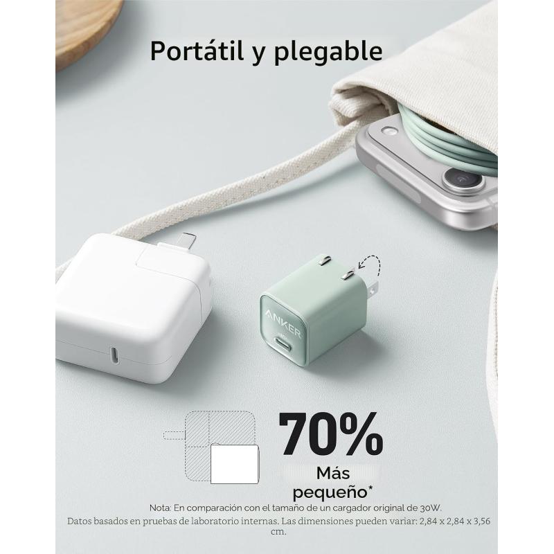 CARGADOR ANKER NANO CHARGER USB-C 30W NEGRO A2147J11