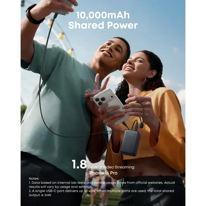 CARGADOR PORTÁTIL ANKER NANO POWER BANK 45W 10k USB-C A1638H11