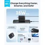 CARGADOR DE PARED ANKER 35W CON CABLE USB-C RETRÁCTIL A2658J11