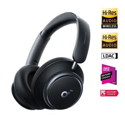 AUDÍFONOS SOUNDCORE SPACE Q45 CANCELACIÓN DE RUIDO Y LARGA DURACIÓN NEGRO A3040011