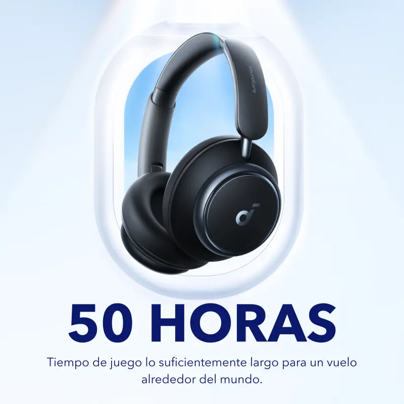 AUDÍFONOS SOUNDCORE SPACE Q45 CANCELACIÓN DE RUIDO Y LARGA DURACIÓN NEGRO A3040011