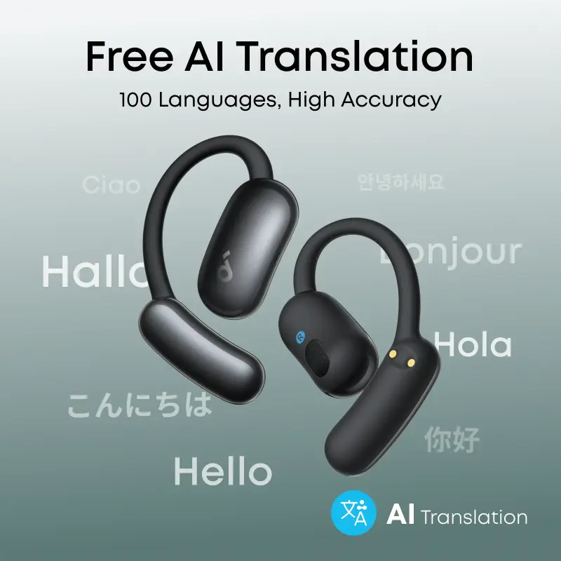 AUDÍFONOS ANKER SOUNDCORE AEROFIT 2 AI ASSISTANT NEGRO A3874Z12