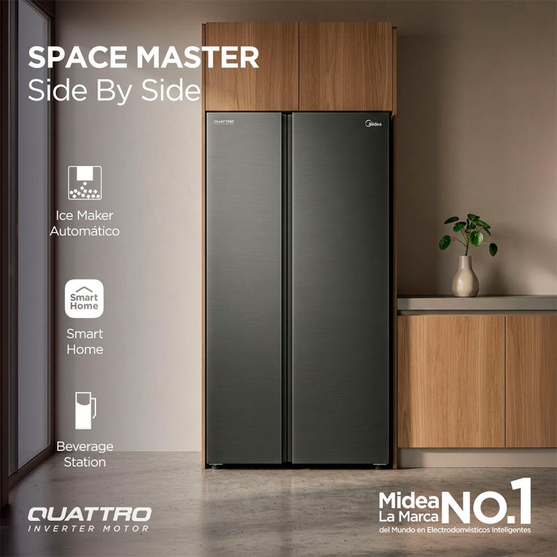 REFRIGERADORA SIDE BY SIDE 25P³ MIDEA SPACEMASTER MDRS925MGM45A
