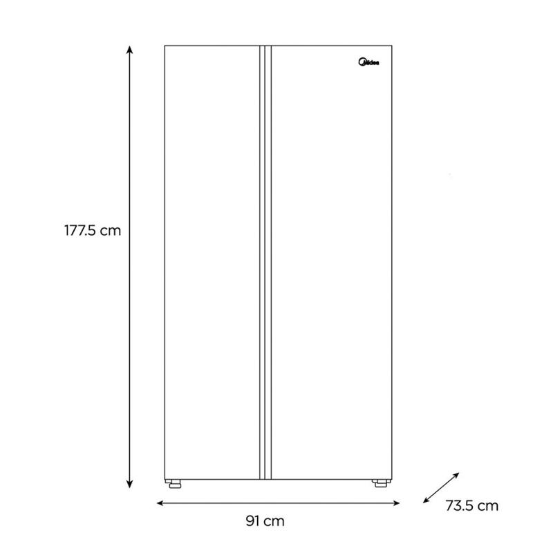 REFRIGERADORA SIDE BY SIDE 25P³ MIDEA SPACEMASTER MDRS925MGM45A