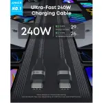 CABLE ANKER USB-C 3FT 240W NEGRO A82E2H11