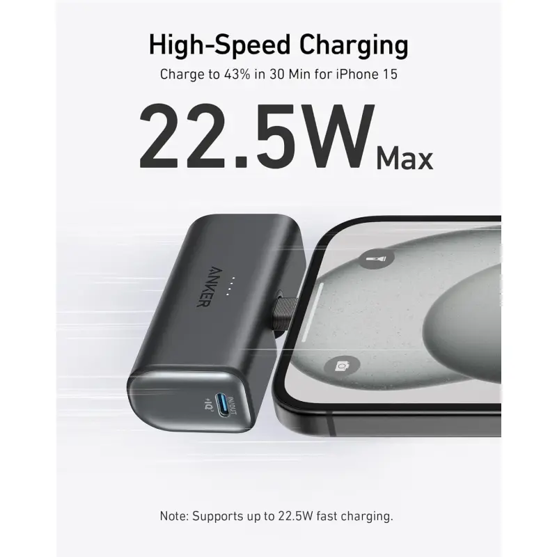 CARGADOR PORTÁTIL ANKER NANO POWER BANK 22.5W USB-C A1653H11