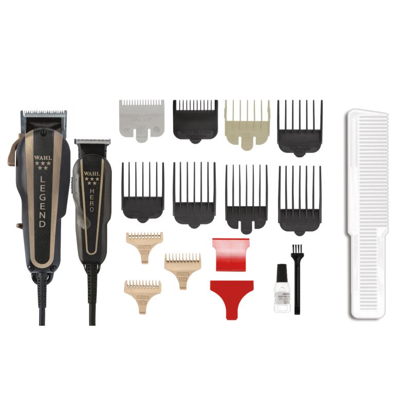 KIT DUAL DE MÁQUINAS BARBER COMBO WAHL LEGEND Y HERO 8180108