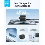 CARGADOR ANKER NANO CHARRGER 45W NEGRO A2692111
