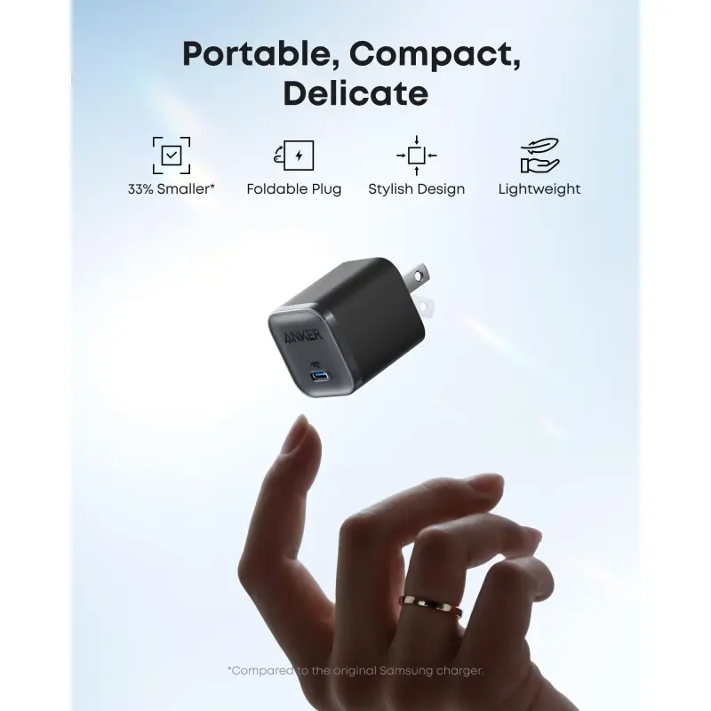 CARGADOR ANKER NANO CHARRGER 45W NEGRO A2692111