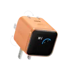 CARGADOR DE PARED ANKER NANO CHARGER 45W CON SMART DISPLAY USB-C NARANJA A121DJO1