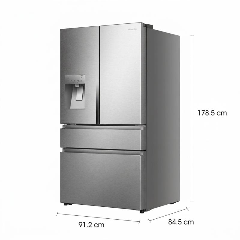 REFRIGERADOR HISENSE 25.6CUFT FRENCH DOOR CON DISPENSADOR DE HIELO Y AGUA HRM260N6TSE
