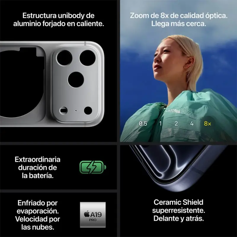 CELULAR IPHONE 17 PRO MAX CON 12GB RAM 256GB AZUL INTENSO MFYP4BEA