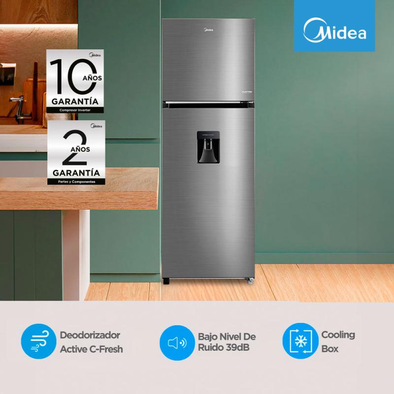 REFRIGERADORA TOP MOUNT INVERTER QUATTRO MIDEA DE 12P³ MDRT489MTM46WD