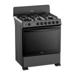 ESTUFA A GAS MIDEA MASTERCOOK 30" CON HORNO Y 6 QUEMADORES MGS30FS1BIABBF