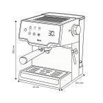 Drija Cafetera de 8 tazas espresso y capuccino sistema digital con sistema espumador MOCCA8TB