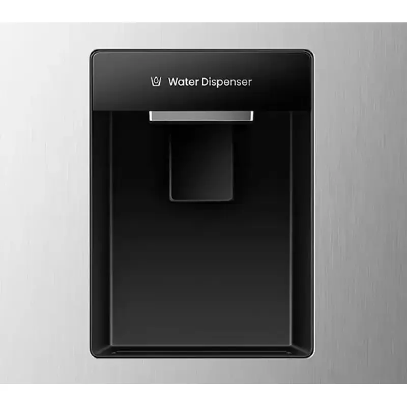 REFRIGERADORA HISENSE SIDE BY SIDE CON DISPENSADOR DE AGUA 19.1FT³ RS3P558NMCB