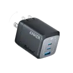 CARGADOR DE PARED ANKER PRIME GAN 67W CON 3 PUERTOS USB-C NEGRO A2669113
