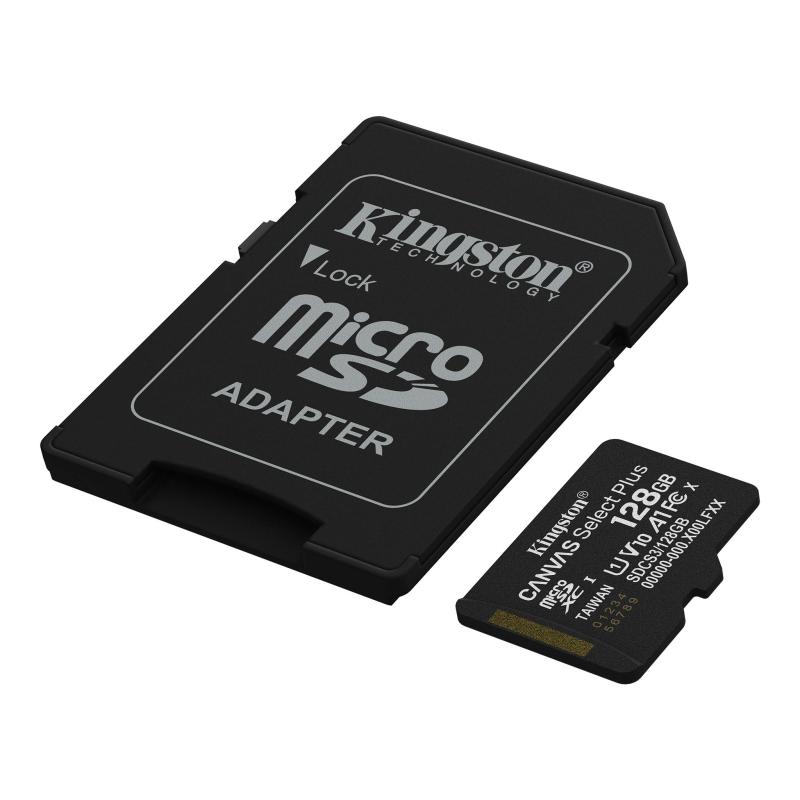 KINGSTON MEMORIA MICROSD CON ADAPTADOR DE 128GB SDCS3128GB