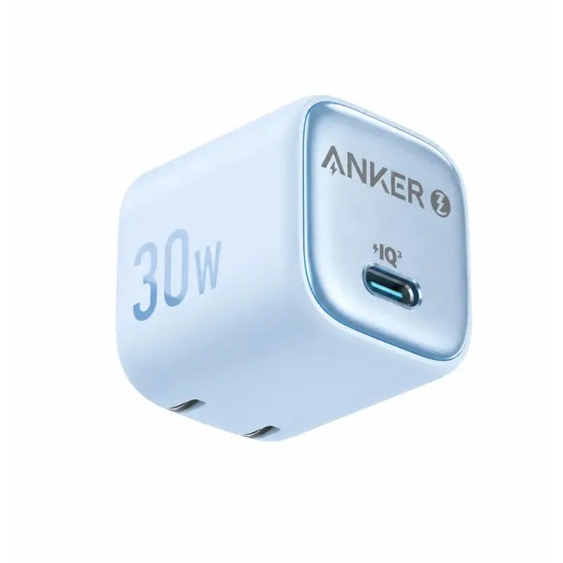 CARGADOR PORTÁTIL ANKER ZOLO 30W PD 3.0 CELESTE A2698J31