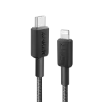 CABLE ANKER TRENZADO TIPO USB-C A LIGHTNING 6FT DE CARGA RÁPIDA NEGRO A81B6H11