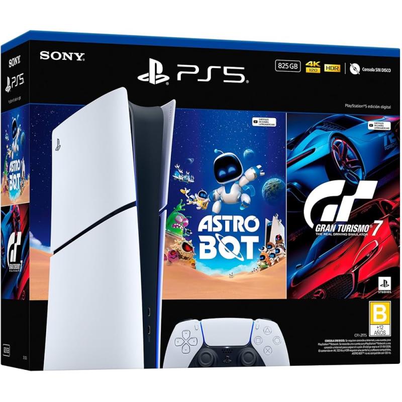 CONSOLA PLAYSTATION 5 DE 825GB SONY DIGITAL + ASTRO BOT+ GRAN TURISMO 7 CFI2115