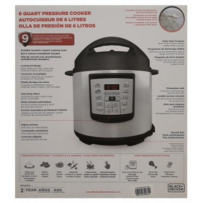 E-Vision OLLA DE PRESION DIGITAL DE 6L PR100 Multicocción