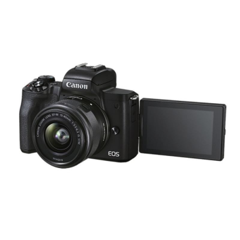 Canon Camara digital eos m50 mark ii ef-m15-45 f/3.5-6.3 is stm + adaptador ef-eos m