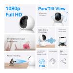 Tp-link Cámara de vigilancia inalámbrica wi-fi 1080p visión 360° visión nocturna con detección ia c200