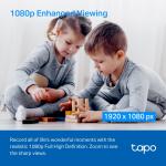 Tp-link Cámara de vigilancia inalámbrica wi-fi 1080p visión 360° visión nocturna con detección ia c200