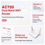 Mercusys Router wireless dual band wi-fi ac750
