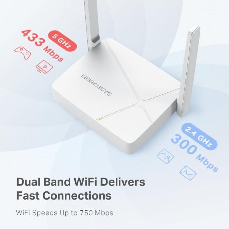 Mercusys Router wireless dual band wi-fi ac750