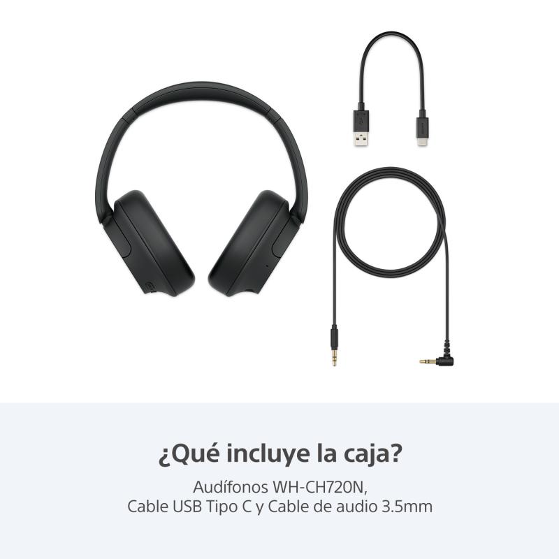 SONY AUDIFONOS INALAMBRICOS CON CANCELACION DE RUIDO COLOR NEGRO WHCH720N