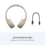 SONY AUDIFONOS INALAMBRICOS DE DIADEMA COLOR CREMA WHCH520