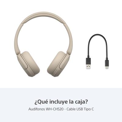 SONY AUDIFONOS INALAMBRICOS DE DIADEMA COLOR CREMA WHCH520