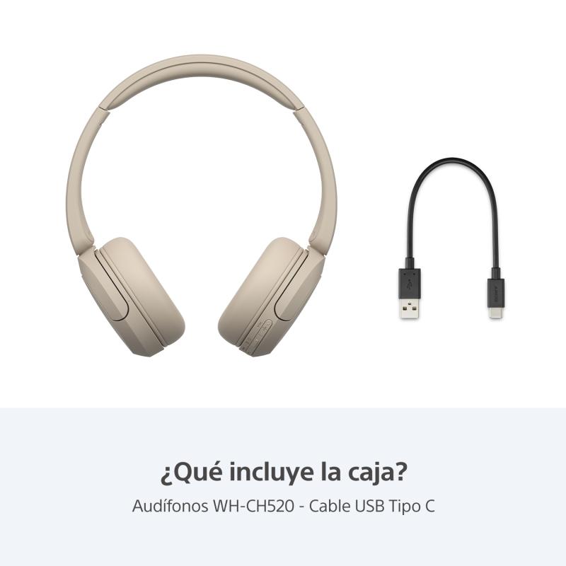 SONY AUDIFONOS INALAMBRICOS DE DIADEMA COLOR CREMA WHCH520