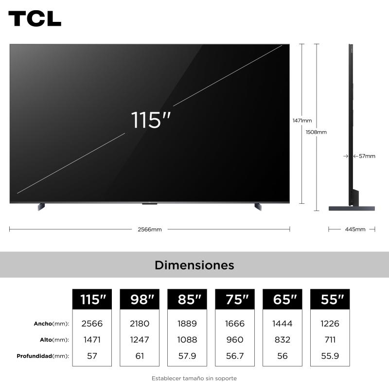 TCL SMART TV 115" QD-MINILED PREMIUM 4K 144HZ GOOGLE TV C7K