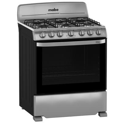 Mabe Estufa de 30" 6 quemadores plata mercury em7641