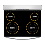 Whirlpool Estufa eléctrica 30" 5.3 cu.ft cooktop flexible elementos duales wfes3030