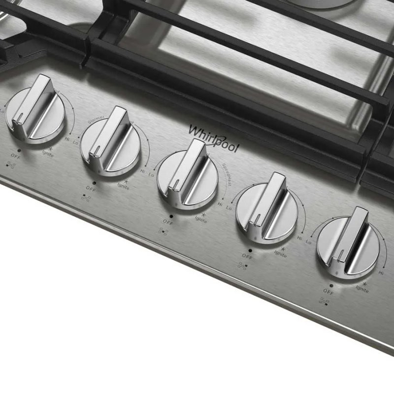 Whirlpool Estufa empotrable a gas 36" de 5 quemadores 5036ps