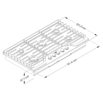 Whirlpool Estufa empotrable a gas 36" de 5 quemadores 5036ps