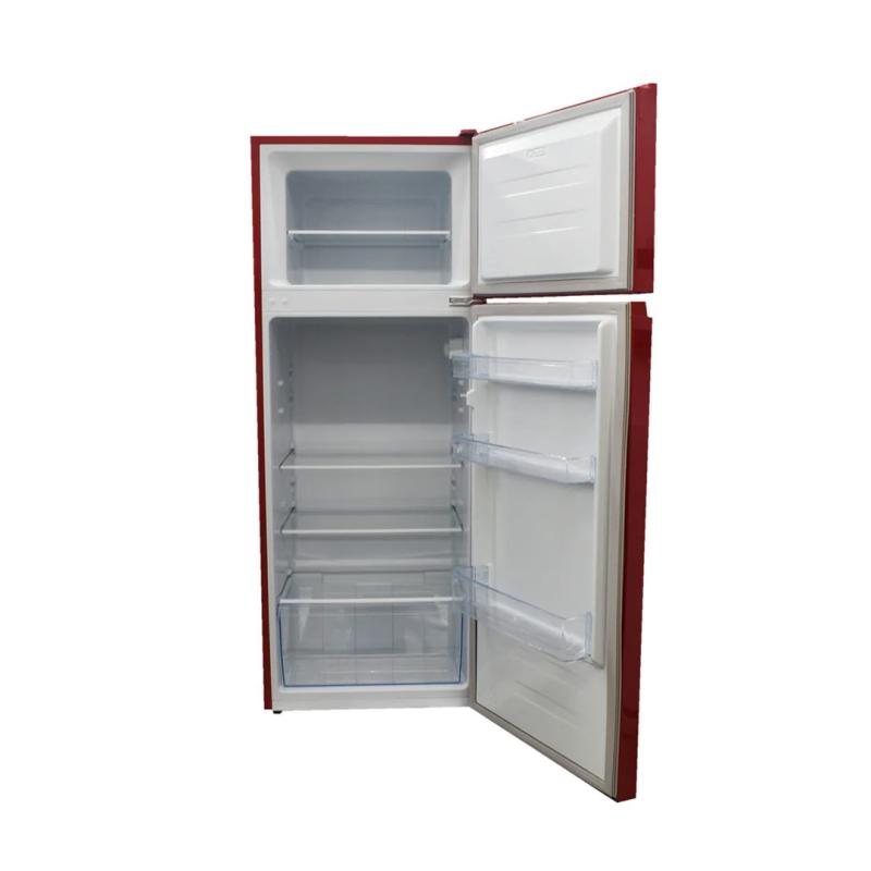 Sankey Refrigeradora de 7 cuft color rojo con luz interior