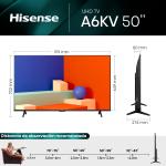 Hisense Smart tv de 50" uhd 4k vidaa tv a6kv